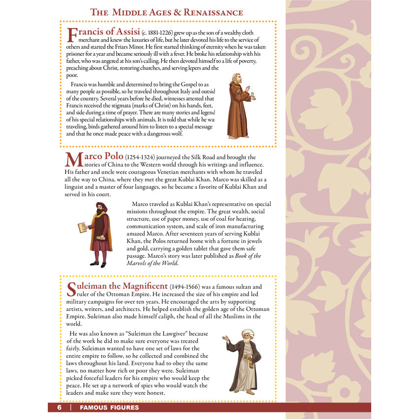 Famous Figures of the Middle Ages & Renaissance